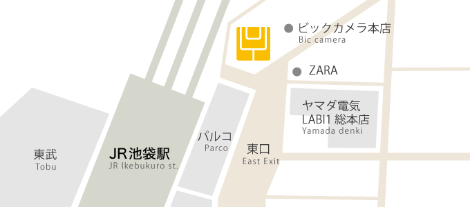 スタジオ・ヨギー池袋の地図