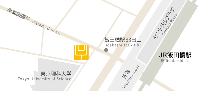 スタジオ・ヨギー神楽坂の地図