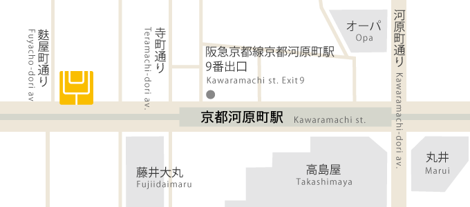 スタジオ・ヨギー京都の地図