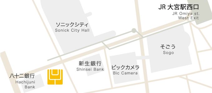 スタジオ・ヨギー大宮の地図