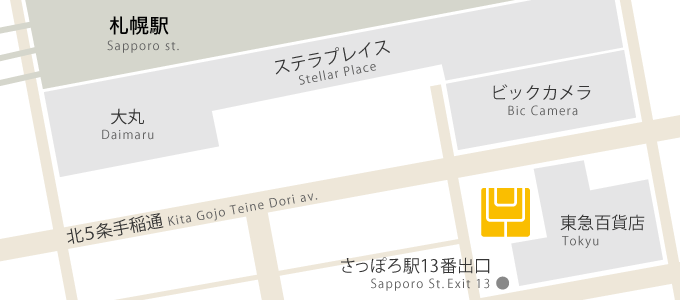 スタジオ・ヨギー札幌の地図