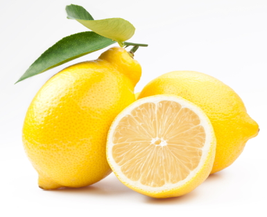 High-quality photo ripe lemons on a white background
