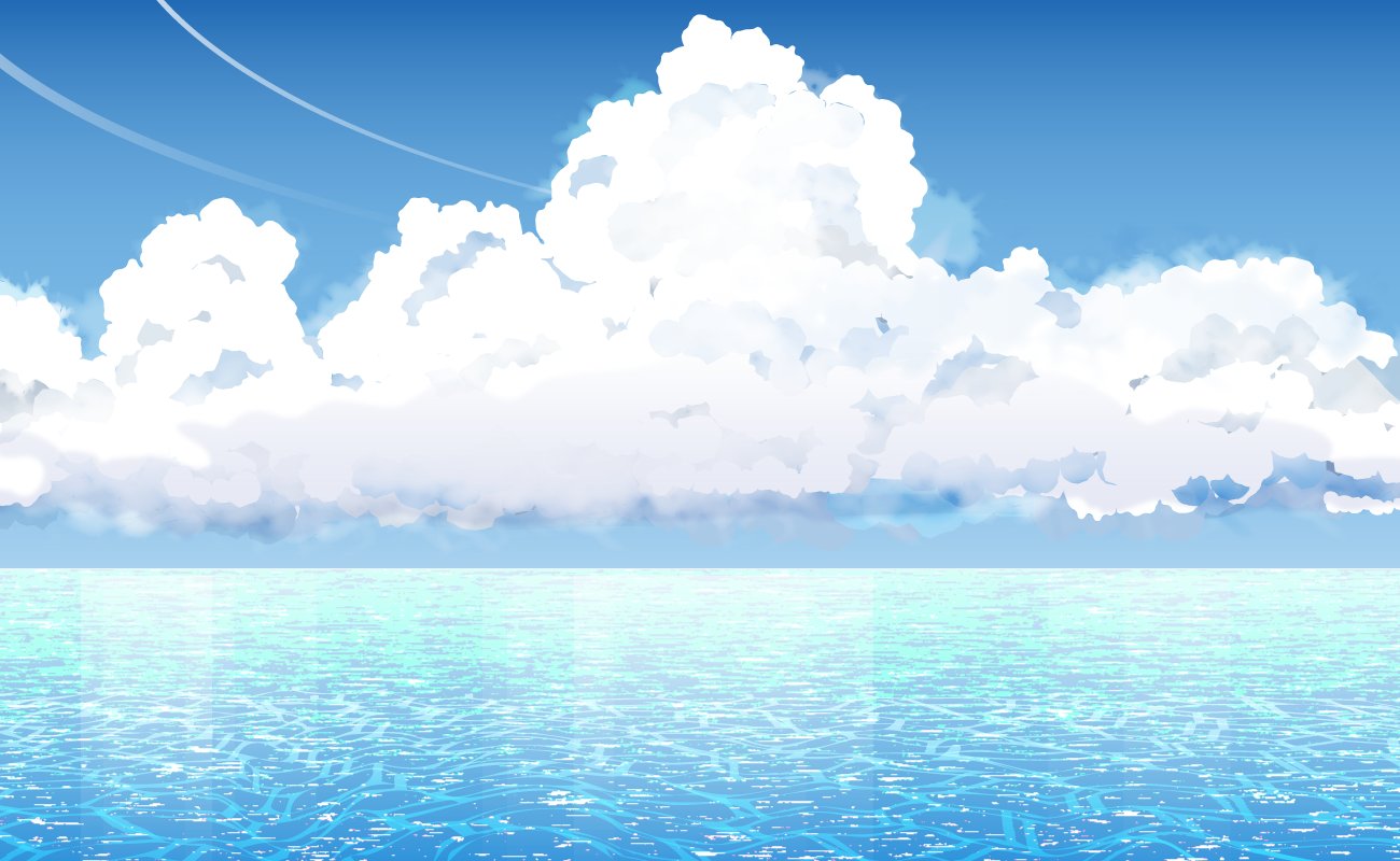 海 背景 イラスト 7331 イラス